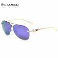 billige blaue randlose Spiegelsonnenbrille, kundenspezifische Sonnenbrillengläser verspiegelt